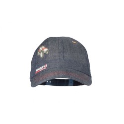 Czapka dziecięca z niebieskiego denimu Case IH